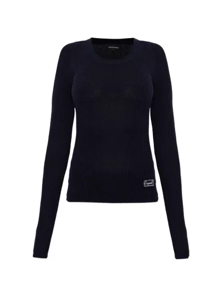 Pulover Dsquared2 cu autograf albastru
