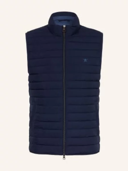 Hackett London Prošívaná Vesta Gilet tmavě modrá