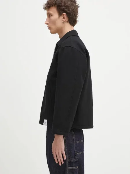 Μάλλινο μπουφάν NEIGHBORHOOD Melton Zip Work Jacket μαύρο
