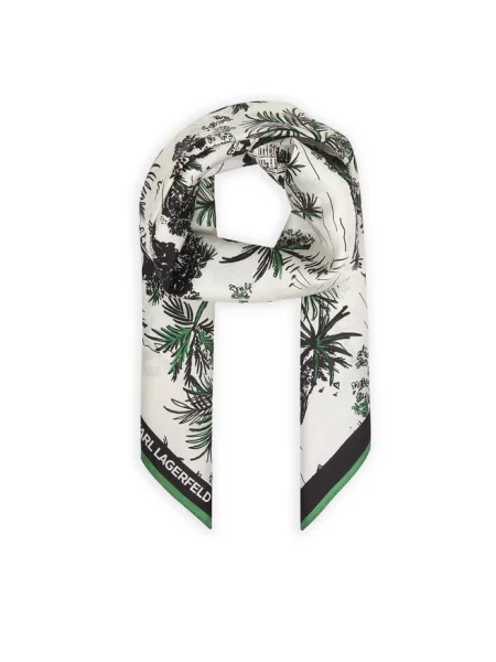 Karl Lagerfeld apaszka jedwabna K/SIGNATURE czarna