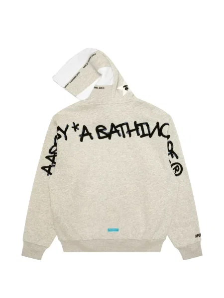 Суичър с качулка Aape By *a Bathing Ape® бродиран сиво
