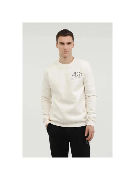Bluza LUMBERJACK NATURE BACK PRINTED SWEATSHIRT biała