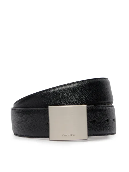 Curea Calvin Klein Dress Plaque Pebble Adj negru