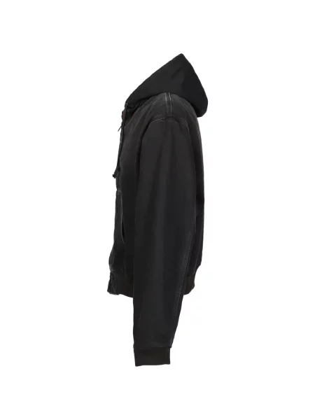 Geacă de blugi Vetements cu glugă negru