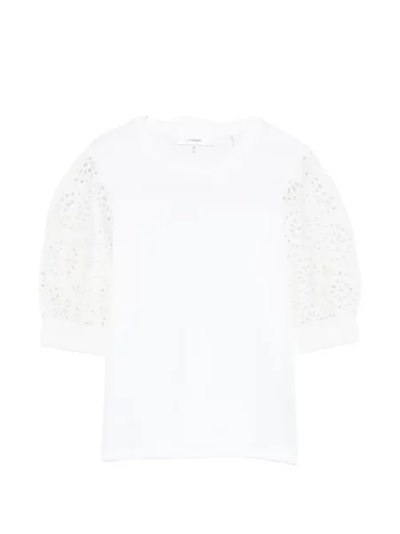 Tricou Frame cu broderie alb