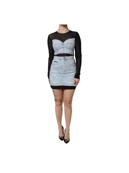 Sukienka jeansowa Dolce And Gabbana niebieska