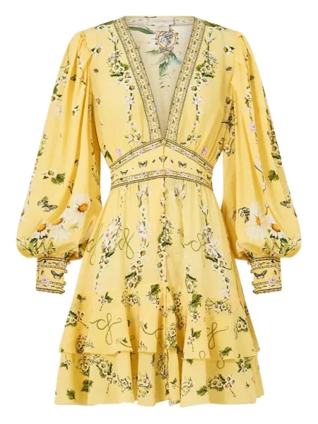 Rochie mini Camilla de costum galben