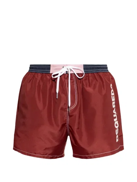 Slip de baie Dsquared2 cu imagine roșu
