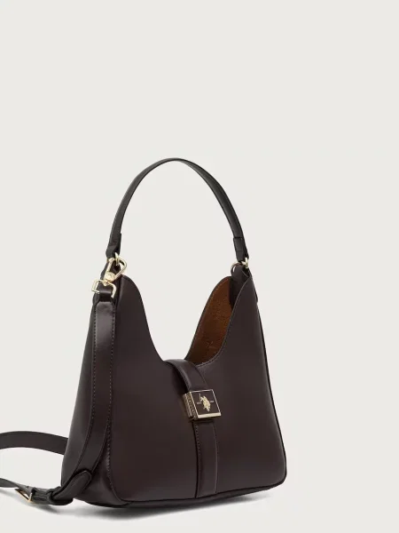 U.S. Polo Assn. crossbody kabelka dámska z imitácie kože MARGARET hnedá