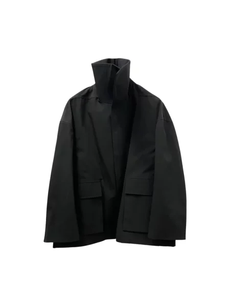 Lniana kurtka Rick Owens czarna