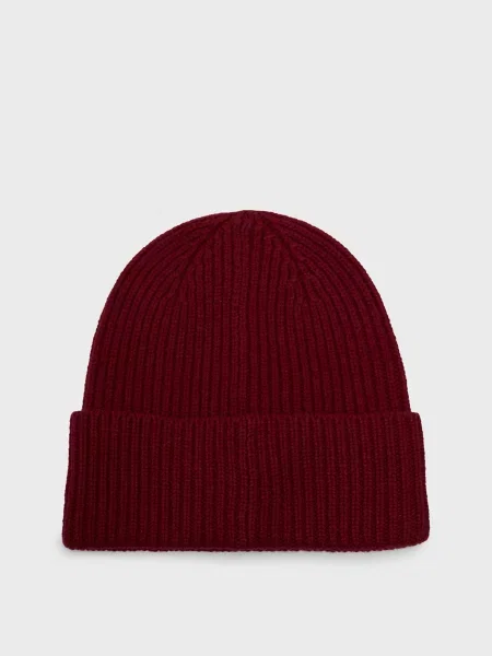 Кашемировая шапка Tommy Hilfiger бордовая