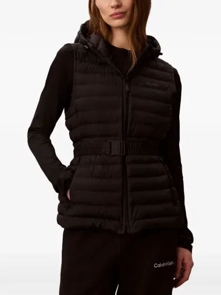 Vestă Calvin Klein cu glugă negru