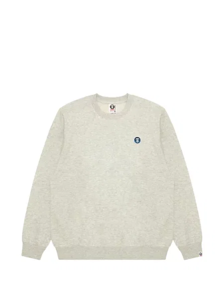 Hanorac crewneck Aape By A Bathing Ape cu imagine cu decolteu rotund gri