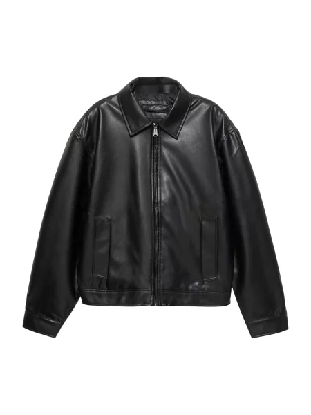 Pull&Bear Geacă de primăvară-toamnă negru