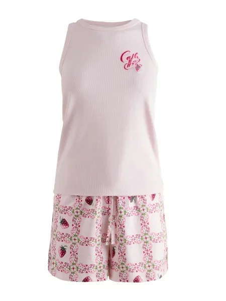 Cath Kidston Pantaloni scurți Raspberry verde / magenta / roz pastel / cranberry roșu