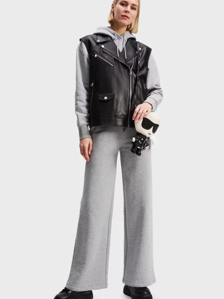 Широкие брюки Karl Lagerfeld серые