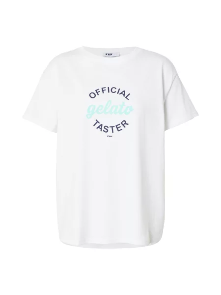 Tally Weijl Tricou albastru aqua / negru alb