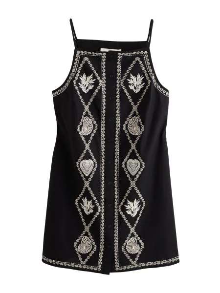 Next Rochie mulate ecru negru