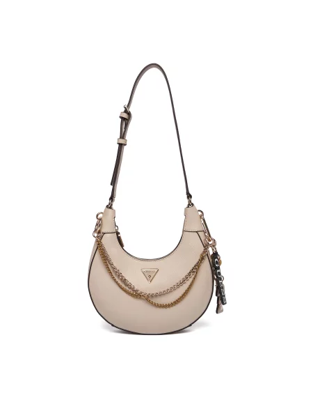 GUESS Torba za na rame DAVINA taupe siva / crna / bijela bež