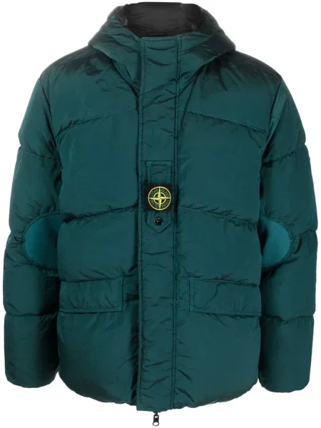 Пухено яке Stone Island камъни зелено