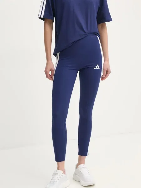 Adidas legginsy Essentials granatowy z aplikacją białe