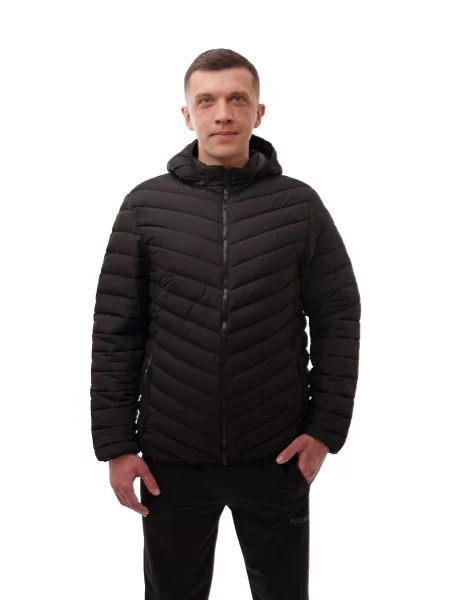 Демісезонна куртка LUMO текстиль/поліестер чорний