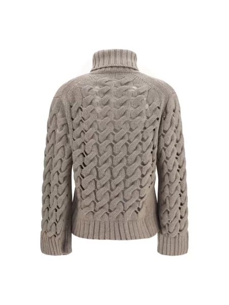 Sweter z golfem Parosh brązowy