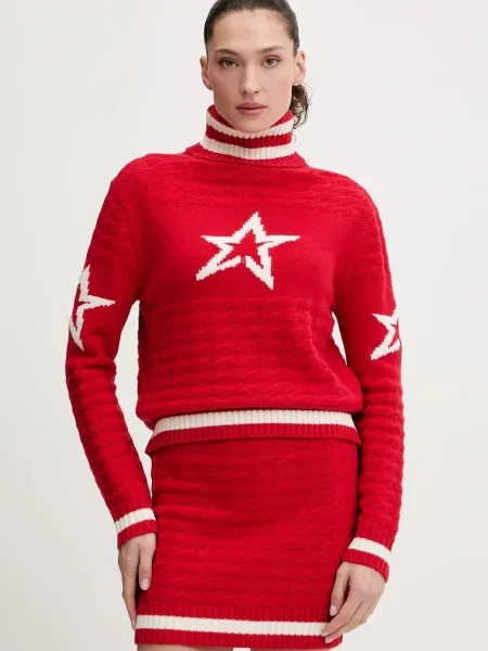 Volnen pulover Perfect Moment rdeča