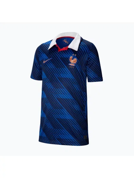 Детска футболна тениска Nike FFF Stadium Home game royal/metallic copper синьо