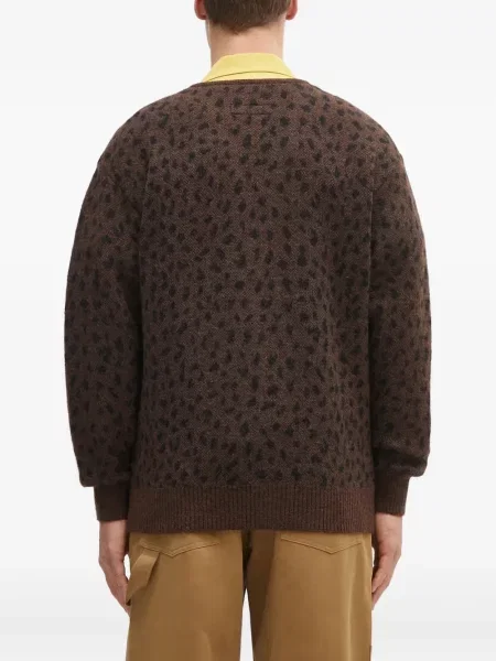 Cardigan Wacko Maria cu imagine cu model leopard maro