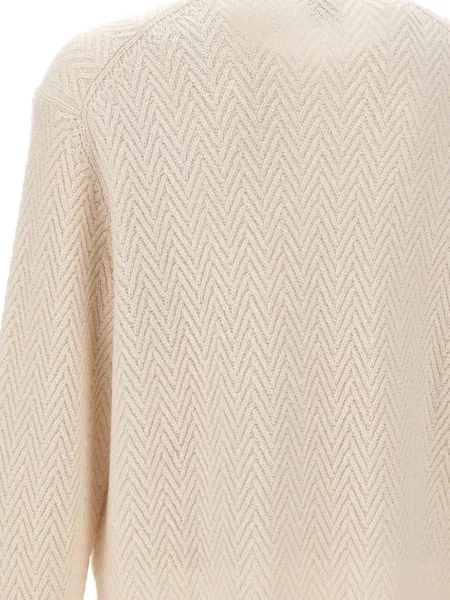 Pulover Boss cu decolteu rotund cu model herringbone