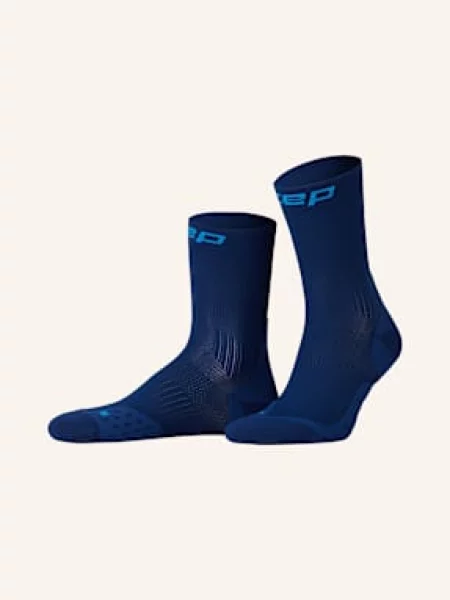 Cep Skarpety Do Biegania Core Run Compression Socks Mid Cut blau niebieskie