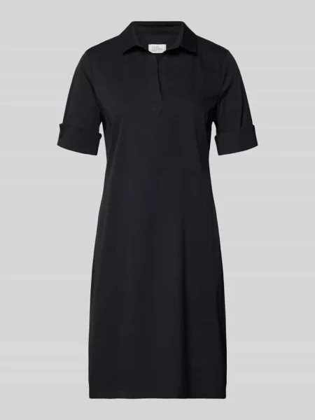 Sukienka koszulowa z dekoltem w serek Robe Légère czarna