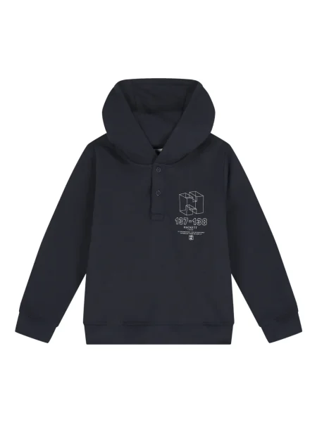 Bluza z kapturem dziecięca Hackett niebieska