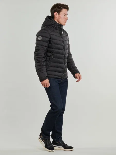 Geacă Superdry cu glugă negru