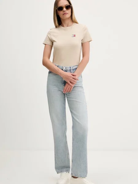 Tommy Jeans kratka majica bež