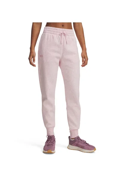Kalhoty Under Armour Rival Fleece prime light heather/prime pink