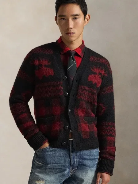 Pulover z dodatkom volne Polo Ralph Lauren bordo