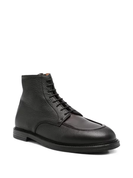 Botine Pantanetti cu șireturi din piele negru