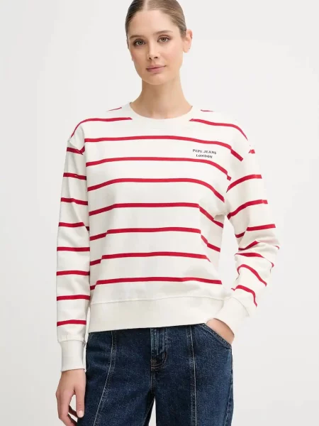 Dukserica Pepe Jeans za žene s uzorkom bež