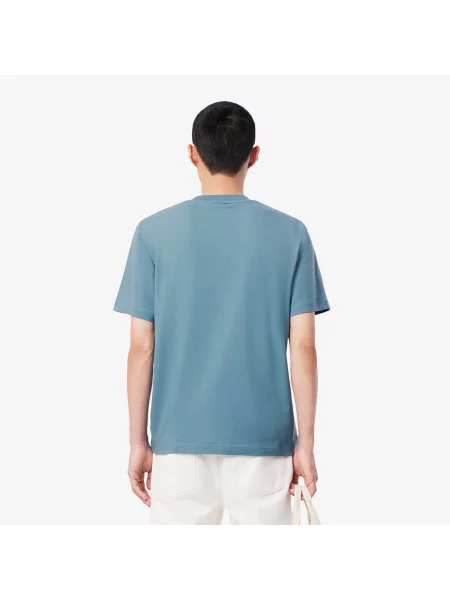 Классическая футболка Lacoste голубая