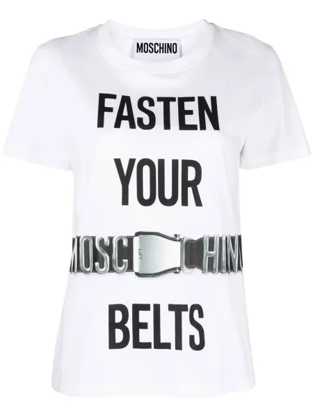 Tricou Moschino cu imagine alb