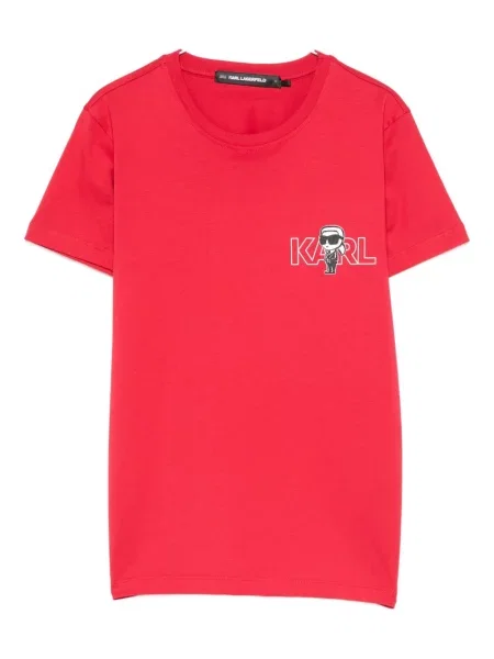 Tricou Karl Lagerfeld cu imagine roșu