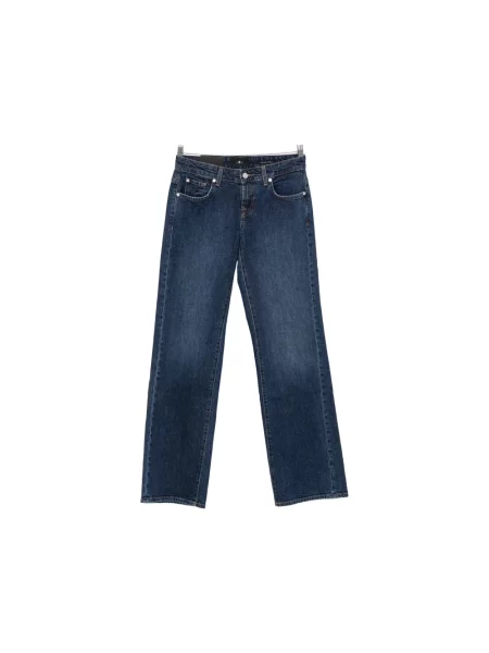Jeansy straight leg 7 For All Mankind niebieskie