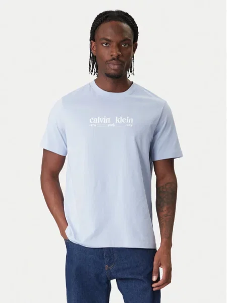 Calvin Klein Jeans Tricou NYC GRAPHIC albastru