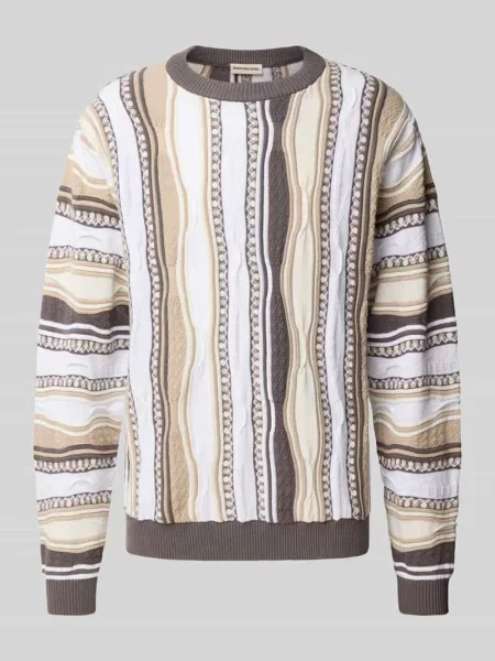 Sweter z dzianiny we wzór na całej powierzchni model TETON' Redefined Rebel