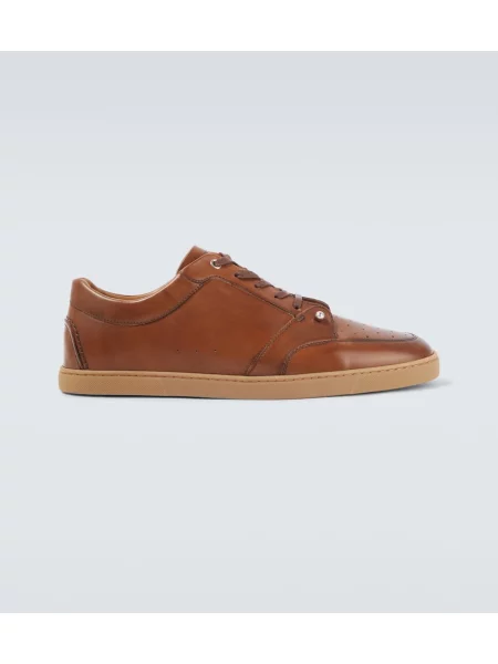 Sneakerși Christian Louboutin din piele maro