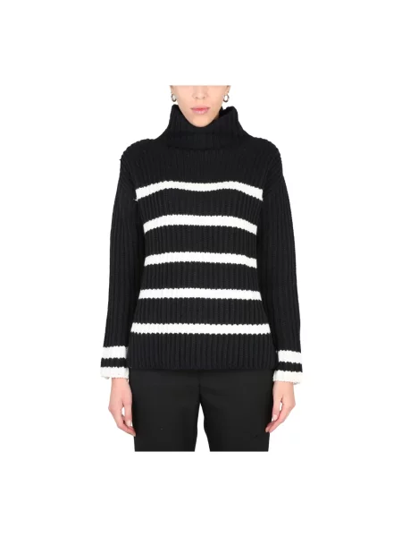 Sweter z golfem Stefano Mortari do golfa czarny