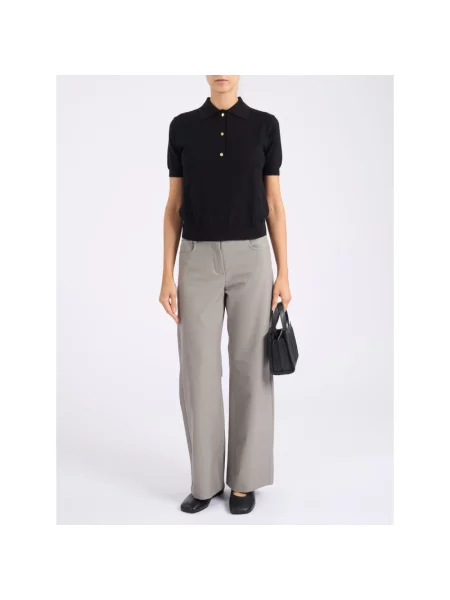 Koszulka polo Max Mara czarna