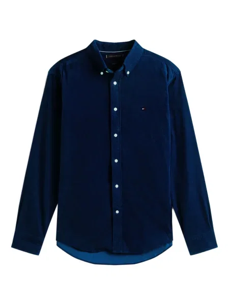 Lung cămașă Tommy Hilfiger albastru